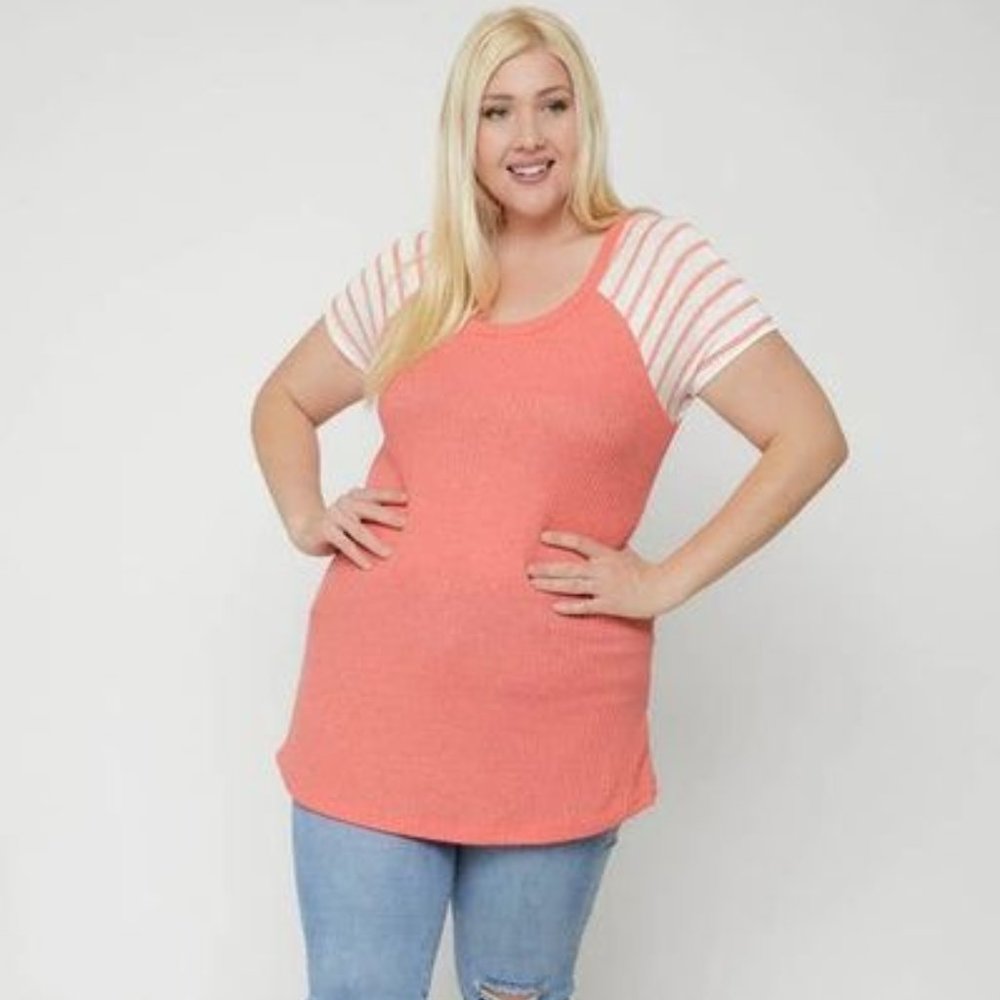 Duo Fabric Stripped Sleeves